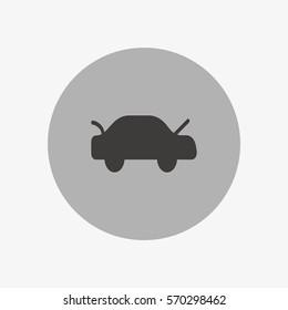 passenger car, an icon