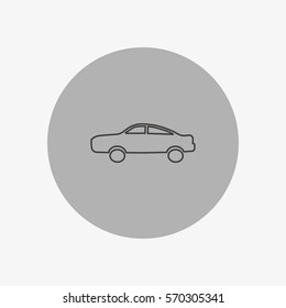 passenger car, an icon