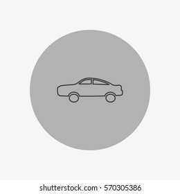 passenger car, an icon