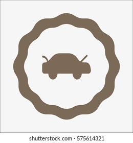 passenger car, an icon