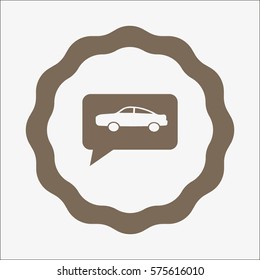 passenger car, an icon
