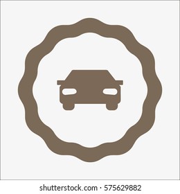 passenger car, an icon