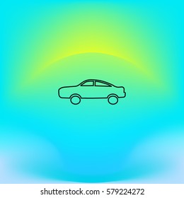 passenger car, an icon