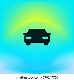passenger car, an icon