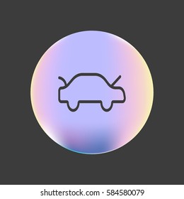 passenger car, an icon