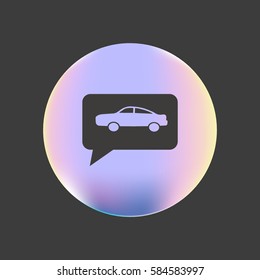 passenger car, an icon