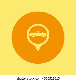 passenger car, an icon