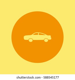 passenger car, an icon