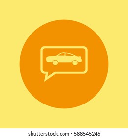 passenger car, an icon