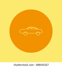 passenger car, an icon