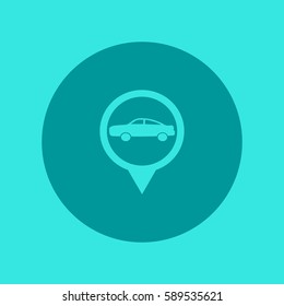 passenger car, an icon