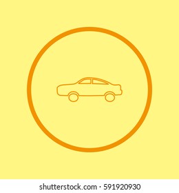 passenger car, an icon