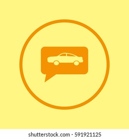 passenger car, an icon