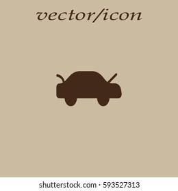 passenger car, an icon