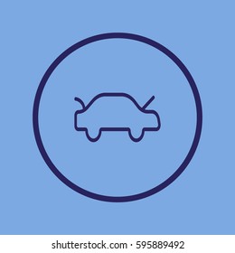 passenger car, an icon