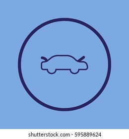 passenger car, an icon