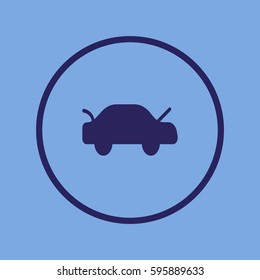 passenger car, an icon