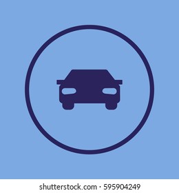 passenger car, an icon