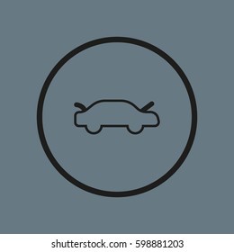 passenger car, an icon