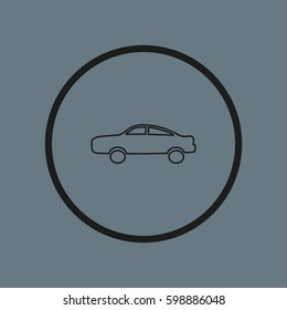passenger car, an icon