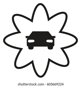passenger car, an icon