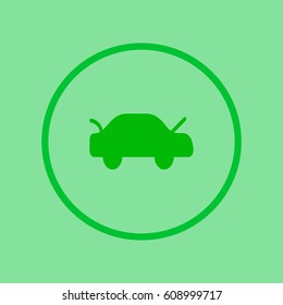 passenger car, an icon