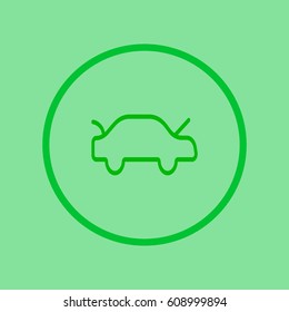 passenger car, an icon