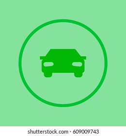 passenger car, an icon