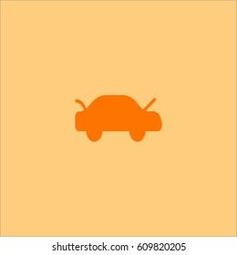 passenger car, an icon