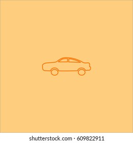 passenger car, an icon