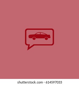 passenger car, an icon