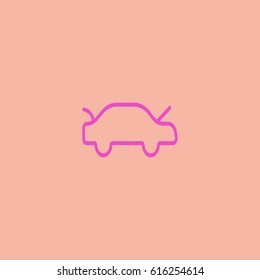 passenger car, an icon
