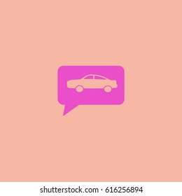 passenger car, an icon