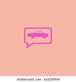 passenger car, an icon