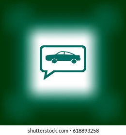 passenger car, an icon