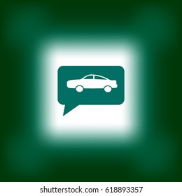 passenger car, an icon