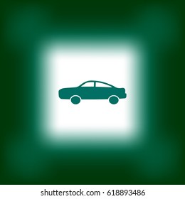 passenger car, an icon