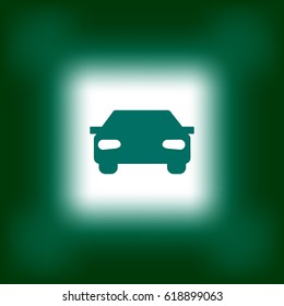 passenger car, an icon