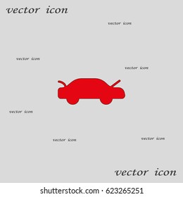 passenger car, an icon