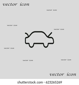 passenger car, an icon