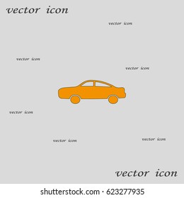 passenger car, an icon