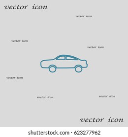 passenger car, an icon