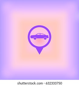 passenger car, an icon