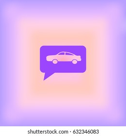 passenger car, an icon