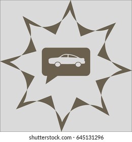 passenger car, an icon