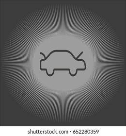 passenger car, an icon