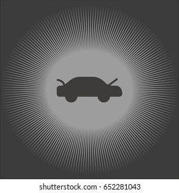 passenger car, an icon