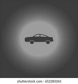 passenger car, an icon