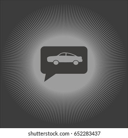 passenger car, an icon