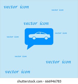 passenger car, an icon